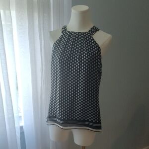 Polka Dot Halter Top - Black and White
